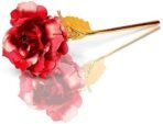 JaipurCrafts Premium Valentine Gift for Girls Boys Girlfriend Boyfriend Husband Wife Love Couple Decorative 24k Red Gold Rose Plated Artificial Red Rose Flower with Box (Red,10 Inches) - Fast Shipping to USA & Canada - Image 2