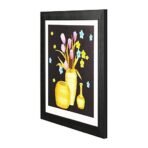 Sehaz Artworks 'Flower Pot_001 Modern' Wall Painting Frame (Fibre, 33.5 cm x 33.5 cm) - Fast Shipping to USA & Canada - Image 2