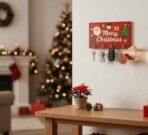 Webelkart Premium Christmas Wooden Key Holder for Home and Office Decor (Design -2) - Fast Shipping to USA & Canada - Image 4