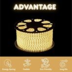 One94Store 22 Meter LED Rope Light - 2835 LED 120 LEDs/M Waterproof Decorative Strip Light for Ceiling Cove, Diwali, Christmas, Balcony, Home & Outdoor Decoration (Warm White) - Fast Shipping to USA & Canada - Image 2