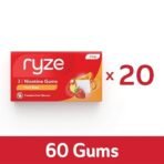 RYZE Fruit Blast Nicotine Gum 2 gm | Pocket-Friendly Pack of 20 (60 gums) | Freedom from Smoking & Tobacco | Easy on Throat | FDA Approved | Sugar Free | Teeth Whitening - Fast Shipping to USA & Canada - Image 2