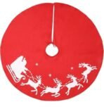 VRB DecTM 1 Pcs Christmas Tree Skirt 24 Inch,Premium Fabric/Velvet Double Layered Tree Skirt for Xmas Tree/Chritmas Tree Decorations/Christmas Decorations Items for Home (Design -5) - Fast Shipping to USA & Canada - Image 2