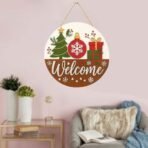 Webelkart Antique Christmas Decoration Wooden Wall Hanging Ornaments for Home | Living Room | Office | Christmas Party Xmas Decor (10" Inches) - Fast Shipping to USA & Canada - Image 3