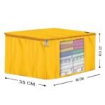 XTORE PRIM E and Finest SAREE COVER with Zipper Closure & Transparent Window (Pack of 3, YELLOW) - Fast Shipping to USA & Canada - Image 4