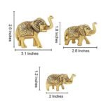 CraftVatika Set of 3 Metal Trunk Up Elephant Family Statue Showpiece Figurine -Fengshui Vastu Lucky - Decorative Items for Home Living Room Decor Living Room Office Desktop & Gifting,Corporate Gift - Fast Shipping to USA & Canada - Image 3