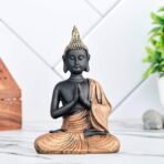 Global Grabbers New Namaste Praying Buddha Statue showpiece Idol Home Decor Items for Living Room and Gifts-BRO_BLK-DB14 - Fast Shipping to USA, Canada & India - Image 2