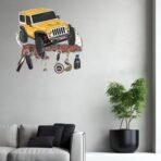 Webelkart Antique HD UV Printed Yellow Mahindra Thar Car Shape Designer Wooden Key Holder Home and Office Decor,Key Hanger for Wall Decor,Key Stand (10" Inches) - Fast Shipping to USA & Canada - Image 5