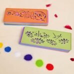 CraftVatika Rangoli Stencil Set of 12, Diwali Decoration Items, Rangoli Making muggu Stencils for Floor Decorations, Reusebale Rangoli Stencils (18 CM Rectangular) - Fast Shipping to USA & Canada - Image 4