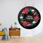 Webelkart Premium Merry Christmas and Happy New Year Printed Wall Hanging/Front Door Hanging for Home and Christmas Decorations Items - Fast Shipping to USA & Canada - Image 3