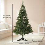CraftVatika 6 Feet Christmas Tree with LED and Stand for Home Office Decor, X-Mas Tree for Indoor Party Setup, Festive Holiday Decoration Items, Seasonal Display Item for Living Room and Events - Fast Shipping to USA & Canada - Image 3
