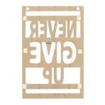 JaipurCrafts Designer Never Give Up MDF Cutout Ready to Hang Home DECOR Wall Art - 8.00" 12.00" - Fast Shipping to USA & Canada - Image 4