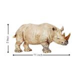 Xtore Home Decor Lucky Horned Rhino Statue Table Accent (Pack of 1, Off White) - Fast Shipping to USA & Canada - Image 4