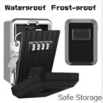 Xtore Outdoor Security Wall Mounted Key Storage Box | 4-Digit Password Key Box (Grey & Black Color) - Fast Shipping to USA & Canada - Image 3