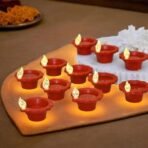 CraftVatika 12 Water Sensor Diya for Home Decoration - Water diyas for Diwali Electric Flameless & Smokeless LED Diya Lights, Candle for Home Decor, Diwali Festival Decoration Festive (12, Oval) - Fast Shipping to USA & Canada - Image 4