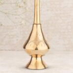 10 Inch Brass Gulab Pash Bottle for Gangajal, Gulab Dani Bottle for Pooja Decorative Showpiece - Fast Shipping to USA & Canada - Image 2