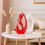 Xtore Ceramic Home Decor Creative Glossy Mermaid Shape Figurine (Pack of 2,Red and White) - Fast Shipping to USA & Canada - Image 5