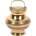 Gangajal Brass Kalash | Filled Directly from 'Brahma Kund' Har Ki Pauri | Haridwar Ganga jal Lota (500 ML) - Fast Shipping to USA & Canada