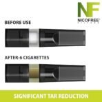 Nicofree | Black | 35 Cigarette Filters, 5 Packs | Made with Toxin-free, Recycle-friendly Materials | Reduce Tar, Prevent Stains & Odour on Fingers | For Cigarettes, Dokha, Medwakh Pipe - Fast Shipping to USA & Canada - Image 3