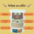 Indiana Organic Sesame Seeds | White Til Without Skin | Best for Eating Raw and Culinary Use | Manually Clean | Pure & Natural (200 gram) - Fast Shipping to USA & Canada