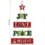 Webelkart Premium Decorative Christmas Wall Hanging Wooden Art Decoration Item for Home | Office | Living Room | Bedroom (Joy Love Peace Believe) - 30 x 11 inches - Fast Shipping to USA & Canada - Image 2