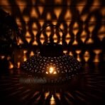 CraftVatika Iron Degchi doop stand Tealight Candle Holder - Tea Light Candle Stand Decorative Home Decoration Items for Living Room Netted Style (Pack of 1) - Fast Shipping to USA & Canada - Image 2