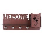 Sehaz Artworks Decorative Wall Shelves for Keys Right-Welcome-WS Big Key Holder Key Rack Key Hanger|Wall Mount Wooden Shelves - Fast Shipping to USA & Canada - Image 4