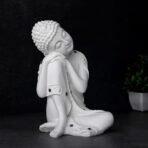 Global Grabbers New Buddha Statue showpiece Idol Home Decor Items for Living Room and Gifts (White) - Fast Shipping to USA, Canada & India - Image 4