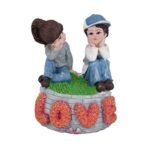 CraftVatika Love Couple Home Decorative Showpiece, Sitting Couple on Wall Sculpture Figurine Gift for Home Decor, Table Top, Couple, (3.5x3.5x4.6 Inches) - Fast Shipping to USA & Canada - Image 2