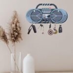 Webelkart Antique Wood HD UV Printed Radio Shaped Key Holder for Home/Office Decor,Key Chain Holder for Wall Decor,Key Stand for Home,Key Hanger (12" X 5.5" Inches) - Fast Shipping to USA & Canada - Image 4