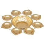 Webelkart Diya Shape Flower Decorative Urli Bowl for Home Decor Bowl for Floating Flowers and Tea Light Candles Home,Office and Table Decor| Decorative Items for Home (Designs-1) - Fast Shipping to USA & Canada - Image 4