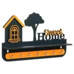 Webelkart Premium Stylish Wooden Sweet Home Keys Hanger for Wall Decor/Key Holder for Home Decoration/Key Chain for Office Decor, Key Holder for Wall (28 Cm x 18 Cm) - Fast Shipping to USA & Canada - Image 4