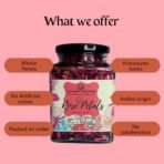 Indiana Organic Sun Dried Rose Petals edible (Fresh Crop) - Dry Rosa Gallica - 100% Edible for Food - 50 Gm Gulab patti - Fast Shipping to USA & Canada - Image 2