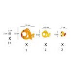 Sehaz Artworks Fish Wall Decal Wall Sticker | Home Decor Items (Acrylic, 0.2 cm x 12.7 cm x 15.24 cm, Gold) - Fast Shipping to USA & Canada - Image 3