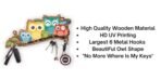 Webelkart Premium 'Owl Family' Decorative Wooden Printed Key Holder for Home Decor Key Hangers Keychain Holder & Key Holder for Wall (25 cm, 6 Hooks) - Fast Shipping to USA & Canada - Image 4