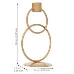 Webelkart Premium Decorative Rings Candlestick Holder for Home and Dining Table Decor/Tealight Candle Holder for Home and Office Decor - (6.5 inches Gold) (Pack of 1) - Fast Shipping to USA & Canada - Image 3