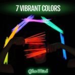 VRB Dec 50 Pcs Glow Stick With Connector | Neon Bands For Party | Glow Bands For A Party | Glow In The Dark Sticks - Fast Shipping to USA & Canada - Image 2
