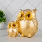Global Grabbers Owl Statue for Good Luck Showpiece Home Decor Items for Living Room and Gifts (Golden 1) - Fast Shipping to USA, Canada & India - Image 4