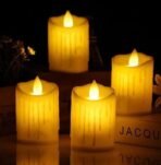 VRB DecTM Dancing Acrylic Candle Flameless & Smokeless Decorative Candles Led Tea Light Candle Perfect for Gifting, Home, Birthday, Diwali, Christmas,Decorative Candles (6 Pcs Flickering Candle) - Fast Shipping to USA & Canada