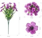 VRB Dec 2 Bunch Artificial Dahlia/Daisy Flower Sticks Fake Bunch Decorative Items for Home Decor, Living Room, Table Decoration, Christmas, Wedding (Purple) - Fast Shipping to USA & Canada - Image 2
