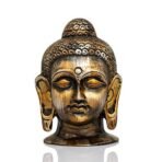 Global Grabbers New face Head Buddha Statue showpiece Idol Home Decor Items for Living Room and Gifts (Antique Orange) - Fast Shipping to USA, Canada & India - Image 3