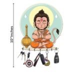 Webelkart Premium Bal Hanuman Wooden Key Holder Wall Mounted, Decorative Key Hanger with 7 Hooks,Key Chain Hanger for Home Decor (10" Inches) - Fast Shipping to USA & Canada - Image 4