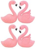 VRB Dec 1 Set Miniature Showpiece Set for Home Decor, car Dashboard,Valentine,Living Room,Gifts Figurines,Cake Decoration Items,Figurines for Home Decor. ((4Pcs Pink Flamingo Miniature)) - Fast Shipping to USA & Canada
