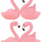 VRB Dec 1 Set Miniature Showpiece Set for Home Decor, car Dashboard,Valentine,Living Room,Gifts Figurines,Cake Decoration Items,Figurines for Home Decor. ((4Pcs Pink Flamingo Miniature)) - Fast Shipping to USA & Canada