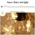 One94Store (Pack of 5 Snowflake String Fairy Lights - 14 LED, 3 Meter Warm White Waterproof Extendable Decorative Lights for Christmas Tree, Diwali, Home DECOR, Bedroom, Garden, Wedding - Fast Shipping to USA & Canada - Image 4