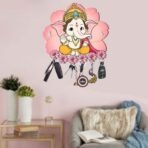 Webelkart Premium Printed Wooden Cute Ganesha Key Holder for Home/Office Decor, Key Hanger for Wall Decor. (10" Inches) - Fast Shipping to USA & Canada - Image 3