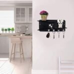 Sehaz Artworks Decorative Wall Shelves for Keys 2-Heart-Black Big Key Holder Key Rack Key Hanger|Wall Mount Wooden Shelves - Fast Shipping to USA & Canada - Image 5
