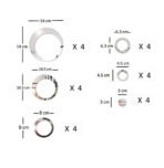 Sehaz Artworks Rings-24PC-Silver-1mm Acrylic Wall Decals or Stickers - Fast Shipping to USA & Canada - Image 3