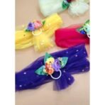 VRB Dec 6 pcs Net Bands with Flower Bunch (Ready-to-Use) for Gift Packing,Wedding Trousseau Packing,Gift,Flowers,Flower Bunch for Hamper,(Multicolor) (6 Pcs Ready to Use Hamper Net with Brooch) - Fast Shipping to USA & Canada - Image 4