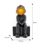 Xtore Modern Abstract Black and Gold Figurine | Resin Home Decor Accent | Unique Art Piece for Living Room, Office, or Gallery | Contemporary and Thought - Provoking Design - Fast Shipping to USA & Canada - Image 5