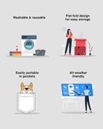 Xtore Cotton Reuseable Face Mask (Light Blue, Violet, & Dark Blue, Without Valve, Pack of 3) for Unisex - Fast Shipping to USA & Canada - Image 3